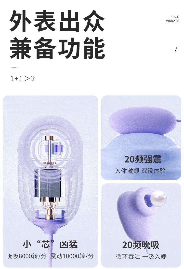 图片[2]-逗趣蛋吮吸震动跳蛋女用自慰器情趣成人用品玩具-米优希